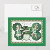 Carte postale vintage St Patrick's Day (Devant / Derrière)