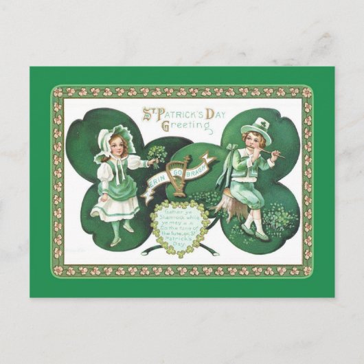 Carte postale vintage St Patrick's Day (Devant)