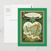 Carte postale vintage St Patrick's Day (Devant / Derrière)