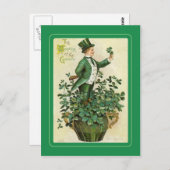 Carte postale vintage St Patrick's Day (Devant / Derrière)