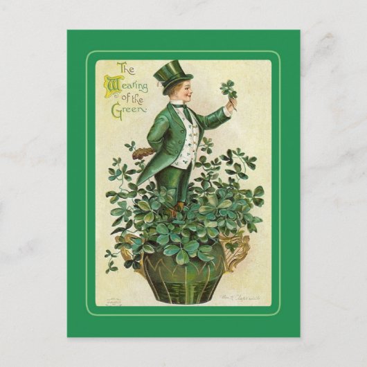 Carte postale vintage St Patrick's Day (Devant)