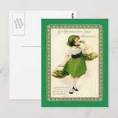 Carte postale vintage St Patrick's Day (Devant / Derrière)