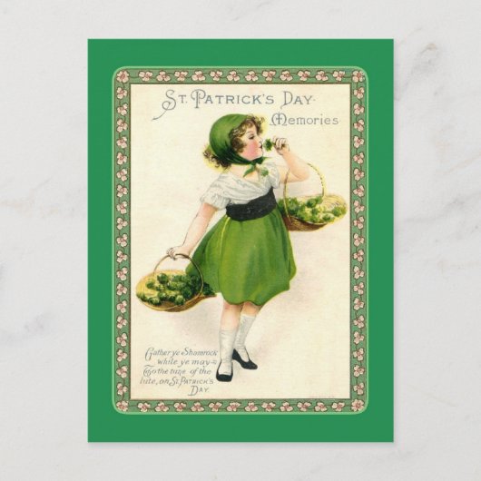 Carte postale vintage St Patrick's Day (Devant)