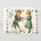 Carte postale vintage St. Patrick's Day (Devant / Derrière)