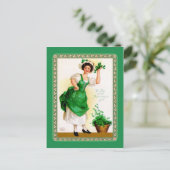 Carte postale vintage St Patrick's Day (Debout devant)