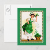 Carte postale vintage St Patrick's Day (Devant / Derrière)