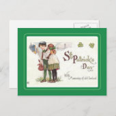 Carte postale vintage St Patrick's Day (Devant / Derrière)