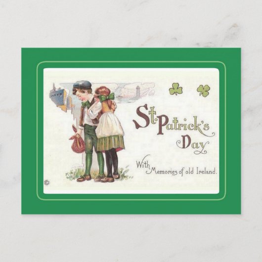 Carte postale vintage St Patrick's Day (Devant)