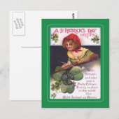 Carte postale vintage St Patrick's Day (Devant / Derrière)