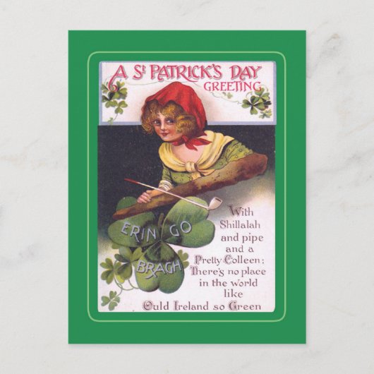 Carte postale vintage St Patrick's Day (Devant)