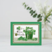 Carte postale vintage St Patrick's Day (Debout devant)