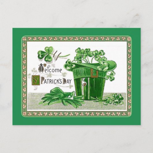 Carte postale vintage St Patrick's Day (Devant)