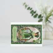 Carte Postale Vintage St. Patrick's Day Girl (Debout devant)