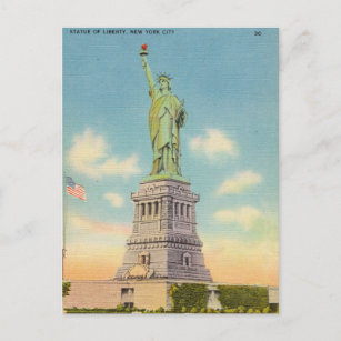 Carte Postale Vintage, Statue de la Liberté, New York