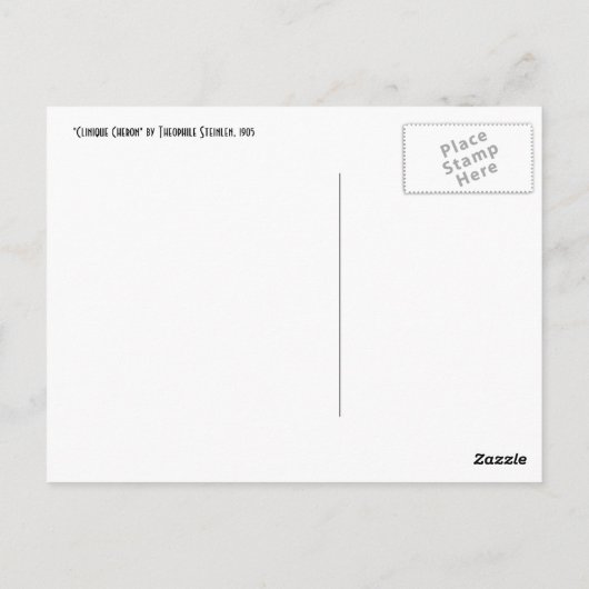 Carte postale : Vintage Steinlen "Clinique Cheron" (Dos)