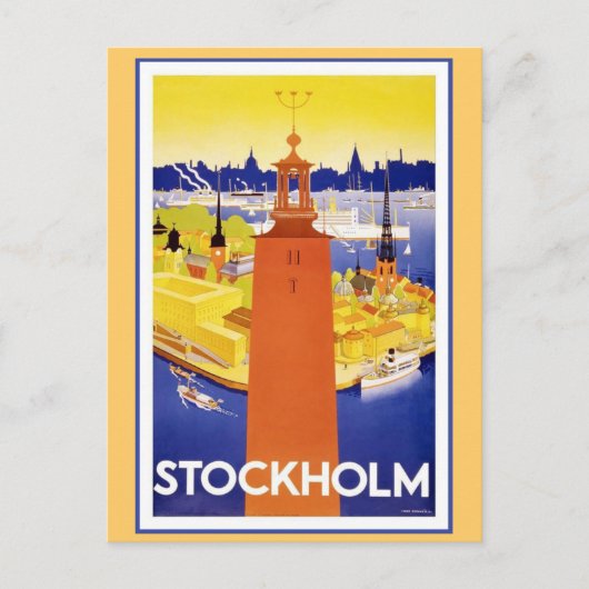 Carte Postale Vintage Stockholm Suède (Devant)