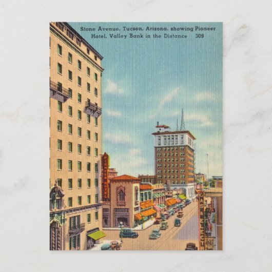 Carte Postale Vintage Stone Avenue, Tucson, Arizona (Devant)