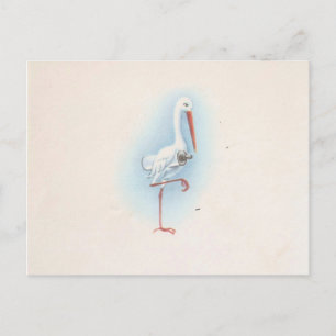 Carte Postale Vintage Stork