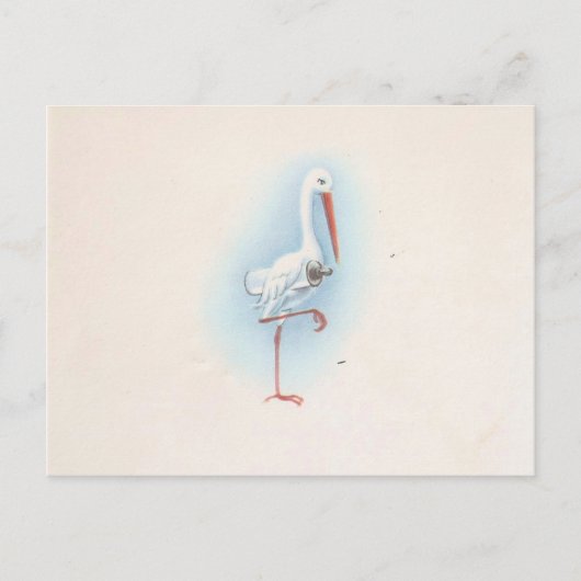 Carte Postale Vintage Stork (Devant)