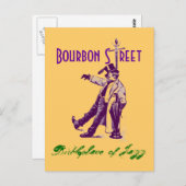 Carte Postale Vintage Style Bourbon Street (Devant / Derrière)