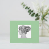 Carte postale vintage style cheveux 1900 (Debout devant)