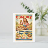 Carte Postale Vintage-Style Potato Advertisement (Debout devant)