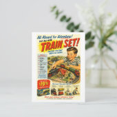Carte Postale Vintage-Style Train Set Advertisement (Debout devant)