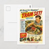 Carte Postale Vintage-Style Train Set Advertisement (Devant / Derrière)