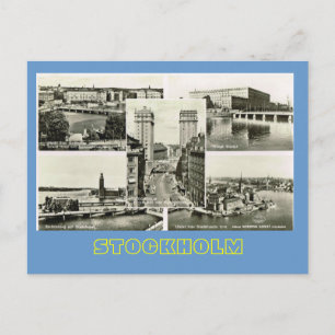 Carte Postale Vintage Suède, Stockholm multiview