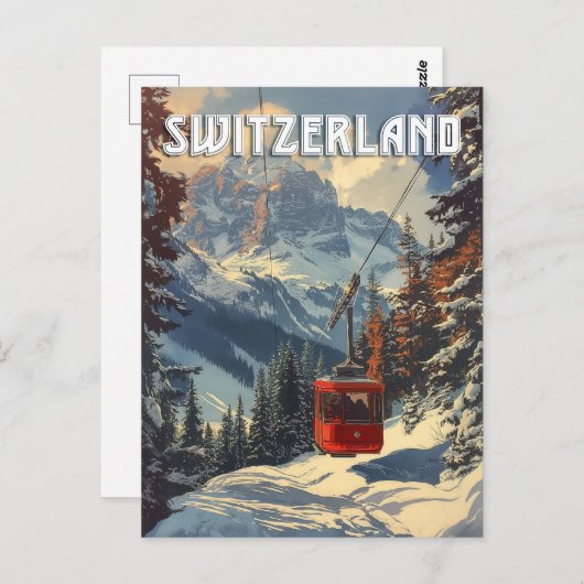 Carte Postale Vintage Suisse (Devant / Derrière)