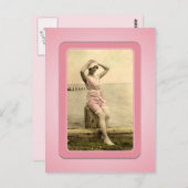 Carte postale vintage Sun Bather Beach Babes (Devant / Derrière)