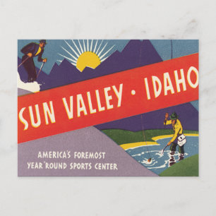 Carte Postale Vintage Sun Valley Idaho