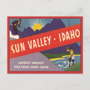 Carte Postale Vintage Sun Valley Idaho