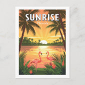 Carte Postale Vintage Sunrise Floride (Devant)