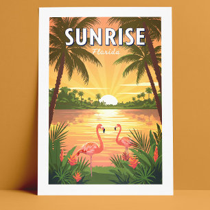 Carte Postale Vintage Sunrise Floride