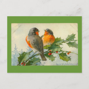 Carte postale Vintage Sweet Birds Impression Invit