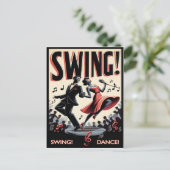 Carte Postale Vintage Swing Dance Night (Debout devant)