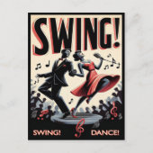 Carte Postale Vintage Swing Dance Night (Devant)