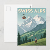 Carte Postale Vintage Swiss Alps Travel (Devant / Derrière)