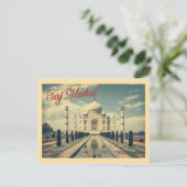 Carte Postale Vintage Taj Mahal Travel (Debout devant)