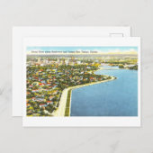 Carte Postale Vintage Tampa Bay, Floride, Aérien (Devant / Derrière)