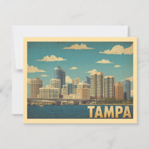 Carte Postale Vintage Tampa Travel