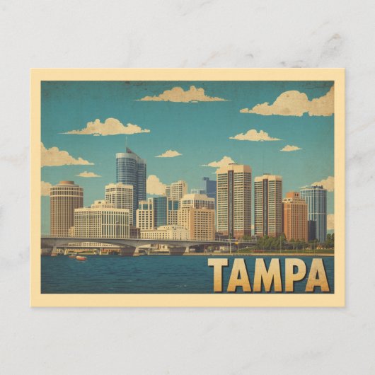 Carte Postale Vintage Tampa Travel (Devant)