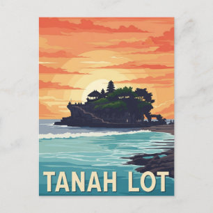 Carte Postale Vintage Tanah Lot Bali Indonésie Voyage