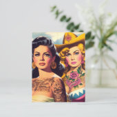 Carte Postale Vintage Tattooed Cowgirls (Debout devant)