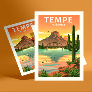 Carte Postale Vintage Tempe Arizona