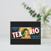 Carte Postale Vintage Tex Rio Tomates Étiquette (Debout devant)