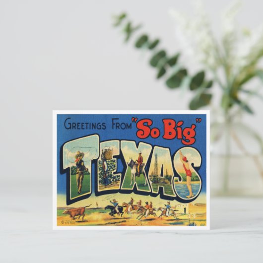 Carte postale vintage Texas (Debout devant)