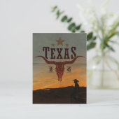 Carte postale vintage Texas Cowboy Travel (Debout devant)