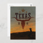 Carte postale vintage Texas Cowboy Travel (Devant / Derrière)